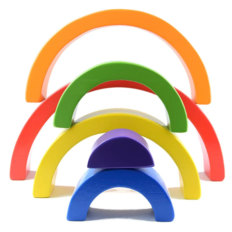 MontessoriNest Rainbow Building Blocks