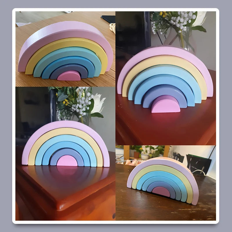 MontessoriNest Rainbow Building Blocks