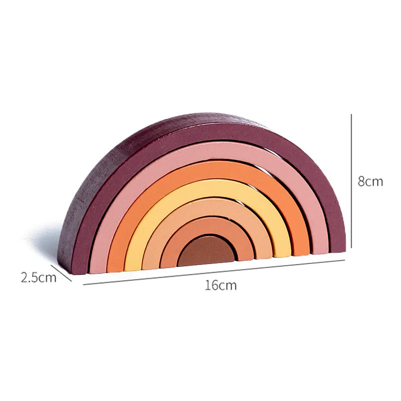 MontessoriNest Rainbow Building Blocks