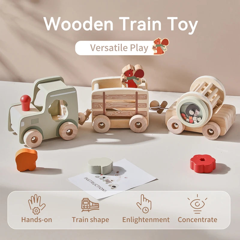 MontessoriNest Baby Wooden Train