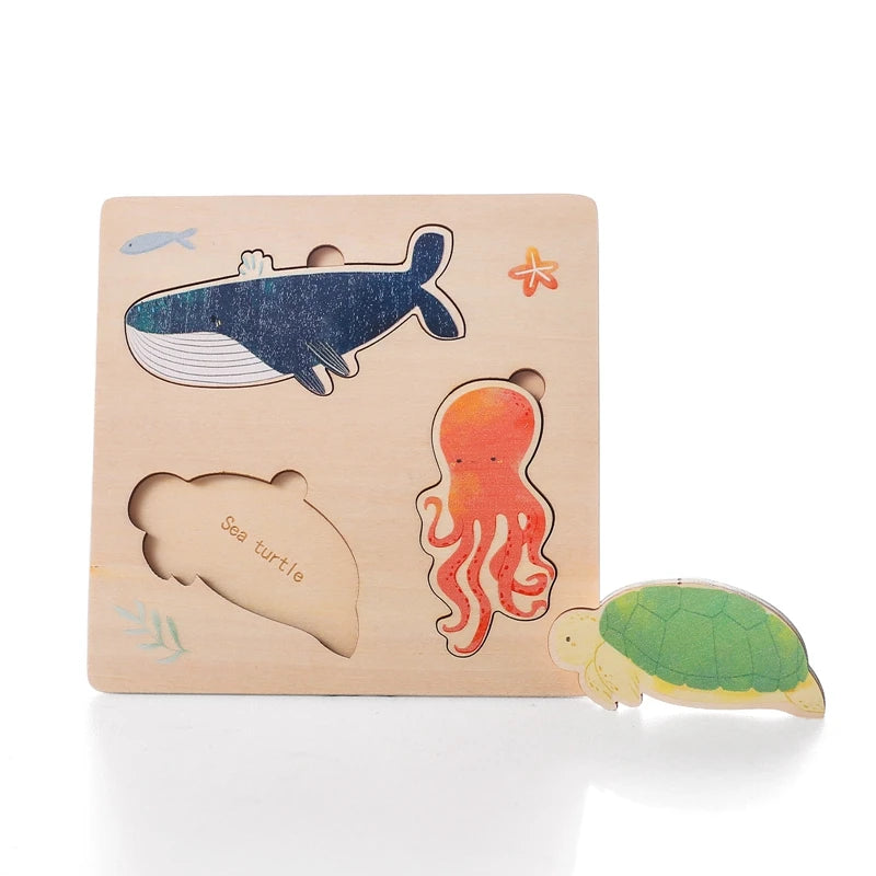 MontessoriNest Wooden Puzzles Animal Shape