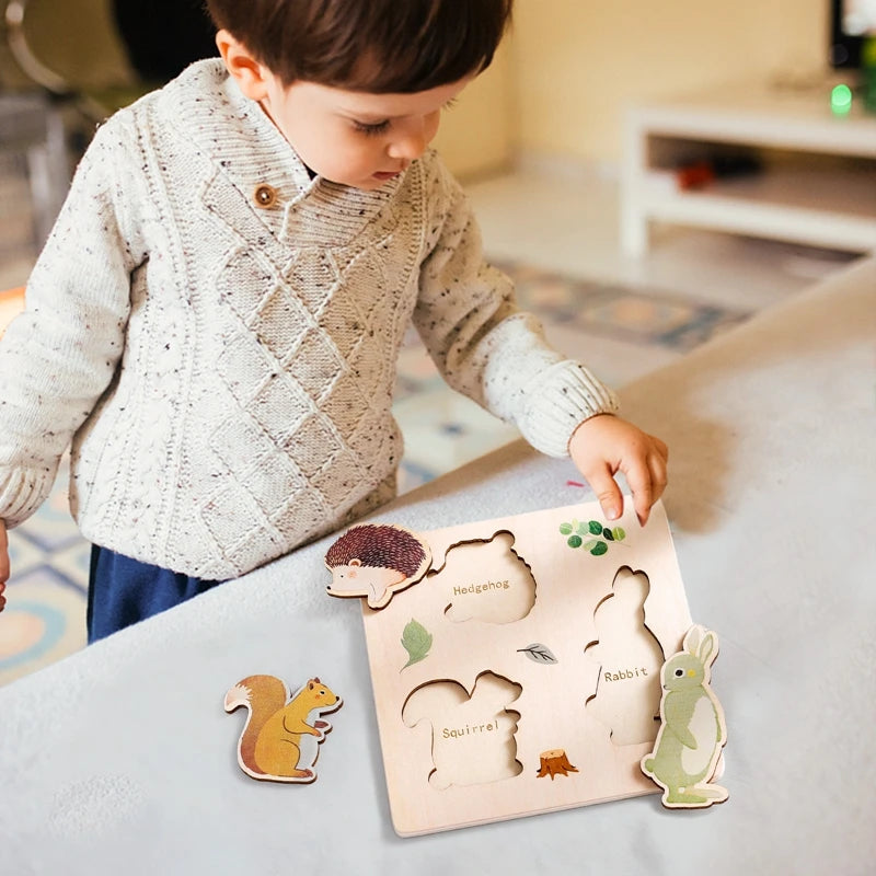 MontessoriNest Wooden Puzzles Animal Shape