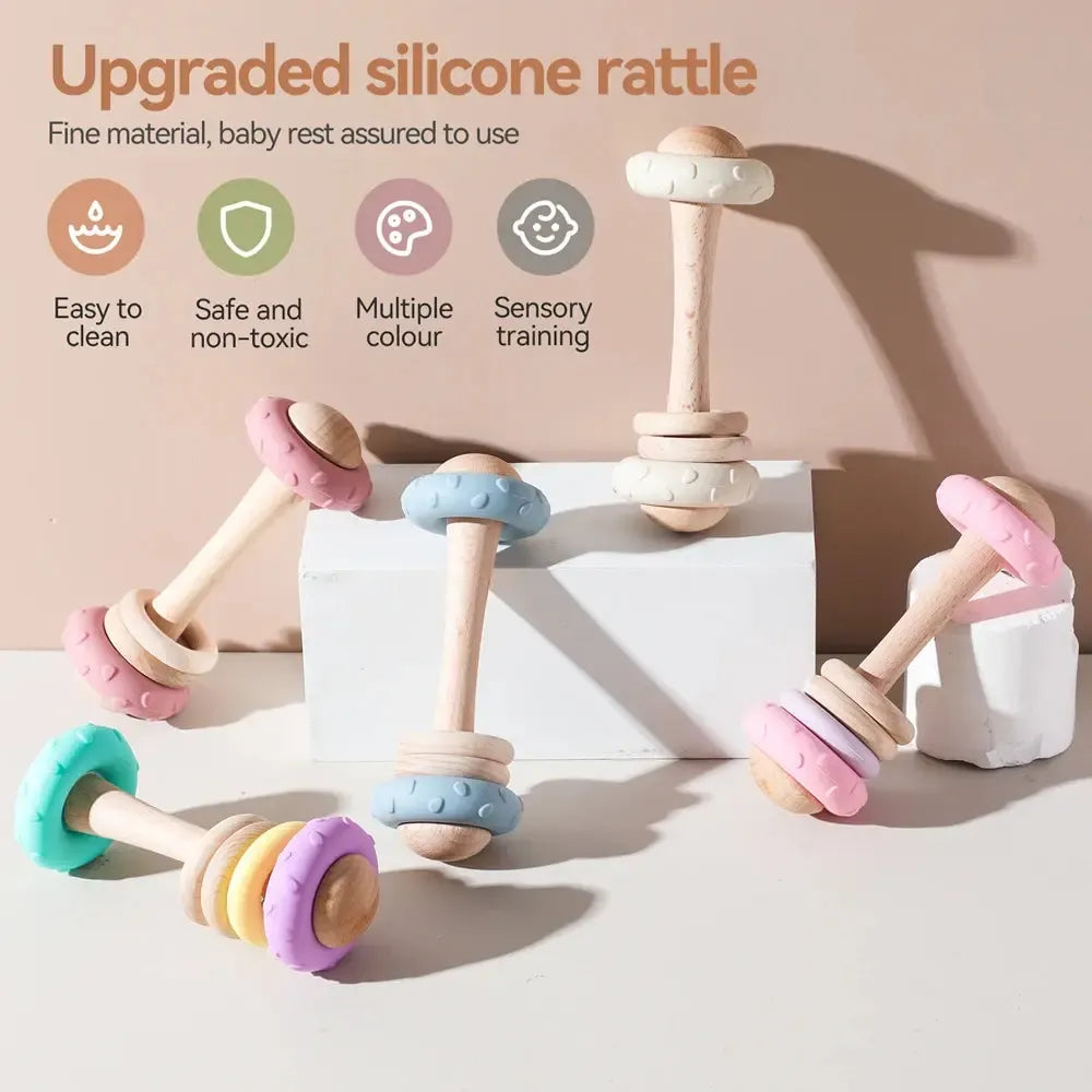 MontessoriNest Baby Wooden Teether BPA Free