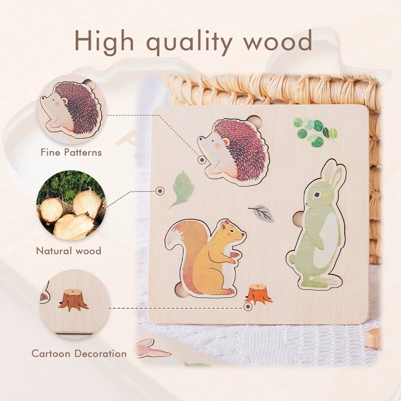 MontessoriNest Wooden Puzzles Animal Shape