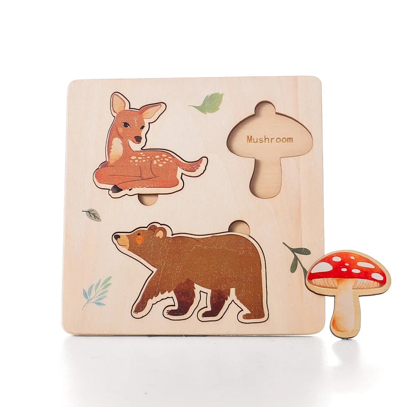 MontessoriNest Wooden Puzzles Animal Shape
