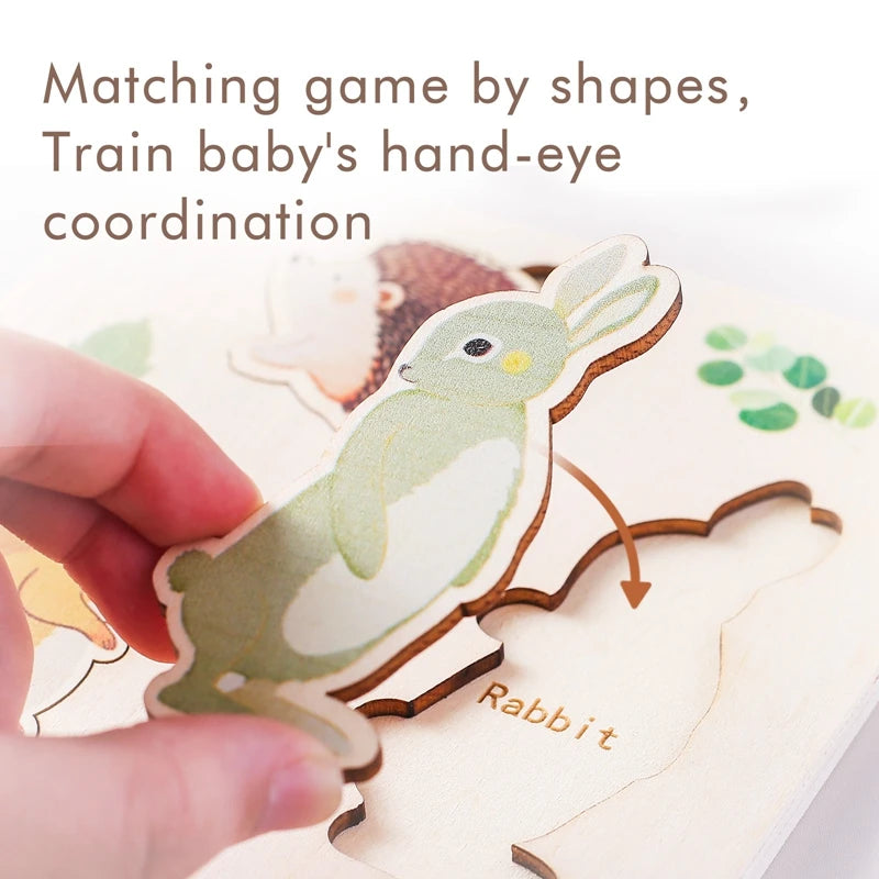 MontessoriNest Wooden Puzzles Animal Shape
