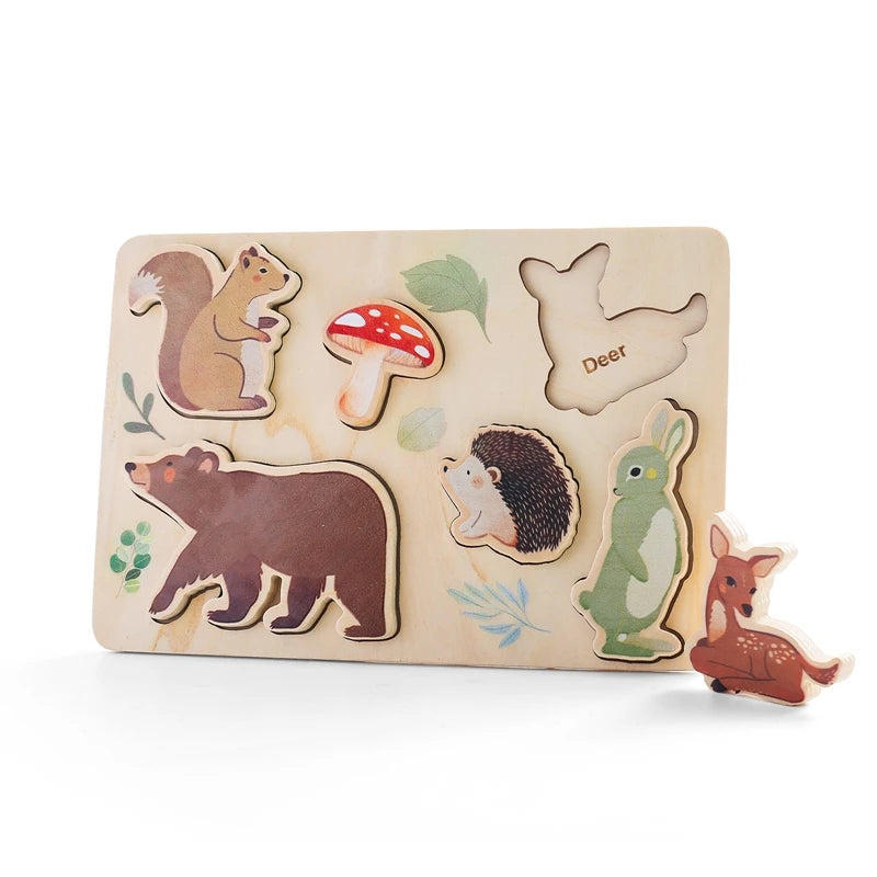 MontessoriNest Wooden Puzzles Animal Shape