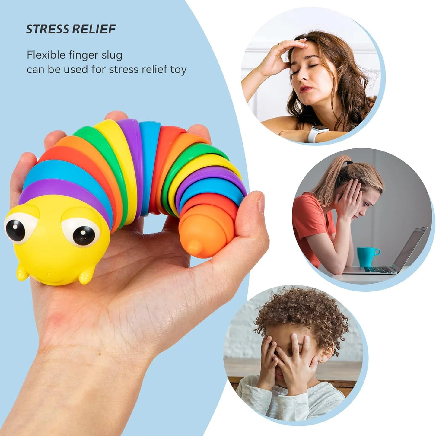MontessoriNest Caterpillar & Shark Fidget toy (Calmness & Focus)