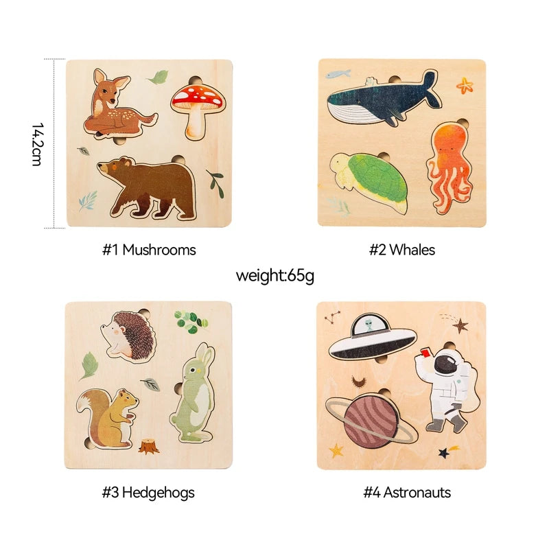 MontessoriNest Wooden Puzzles Animal Shape