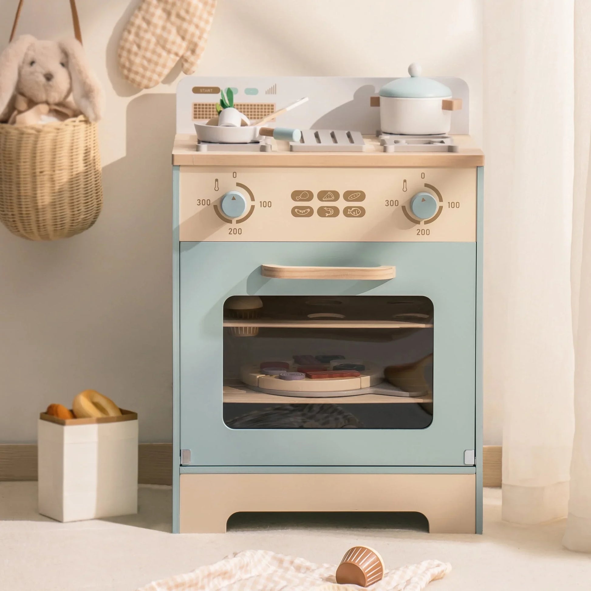 MontessoriNest Wooden Kitchen Playset