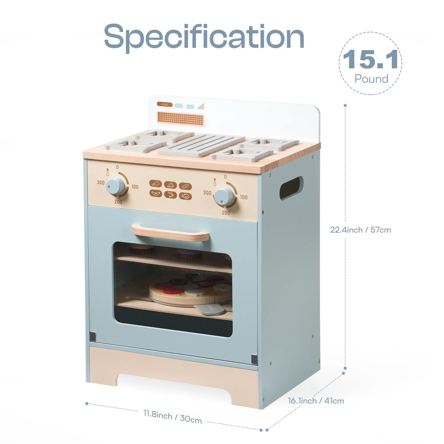 MontessoriNest Wooden Kitchen Playset