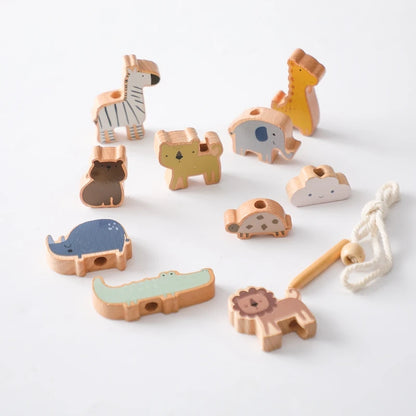 MontessoriNest Wooden Animal Threading