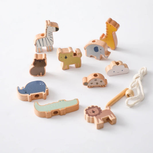 MontessoriNest Wooden Animal Threading