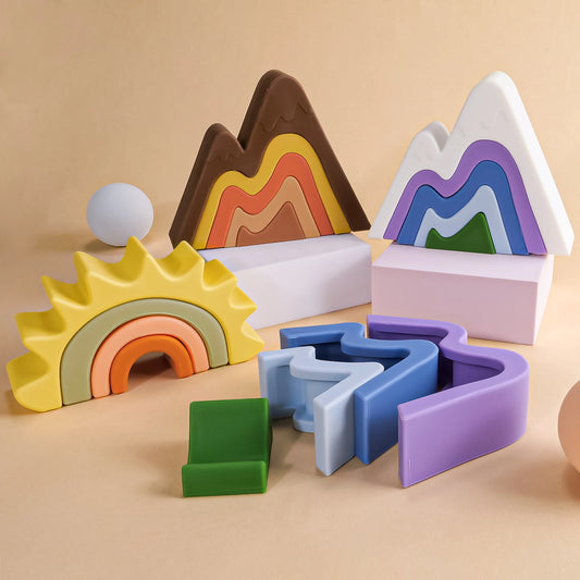 MontessoriNest Baby Silicone Building Block Set