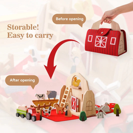 MontessoriNest Wooden Farm