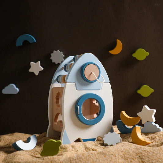MontessoriNest Wooden Rockets Blocks