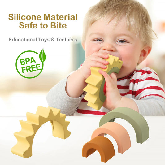 MontessoriNest Baby Silicone Building Block Set