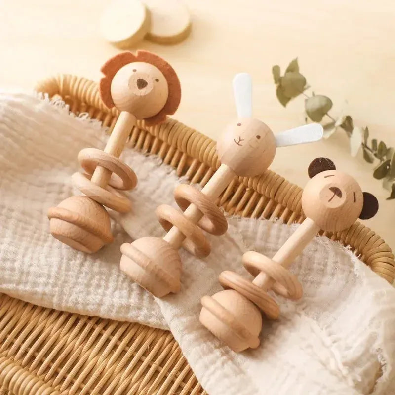 MontessoriNest Wooden Baby Rattles