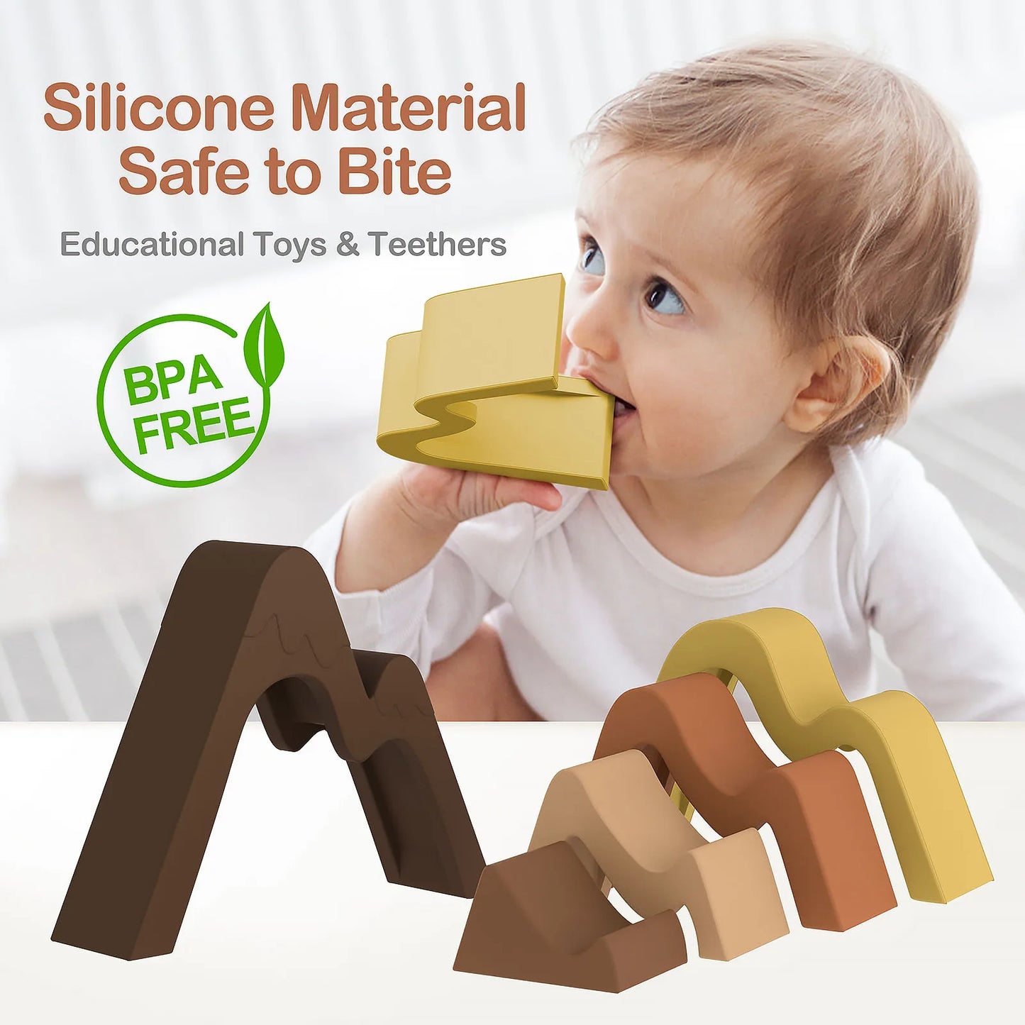 MontessoriNest Baby Silicone Building Block Set