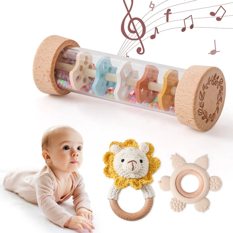 MontessoriNest 3pcs Rattle Toys Set
