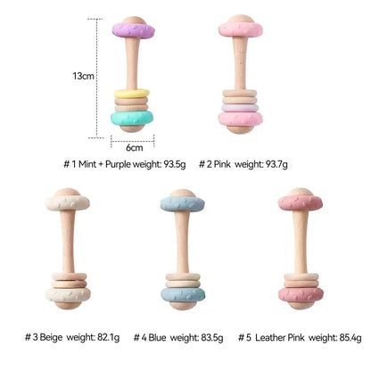 MontessoriNest Baby Wooden Teether BPA Free