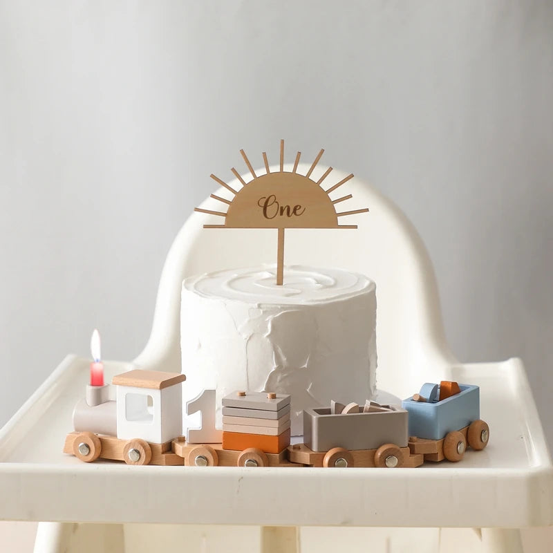 MontessoriNest Wooden Birthday Train