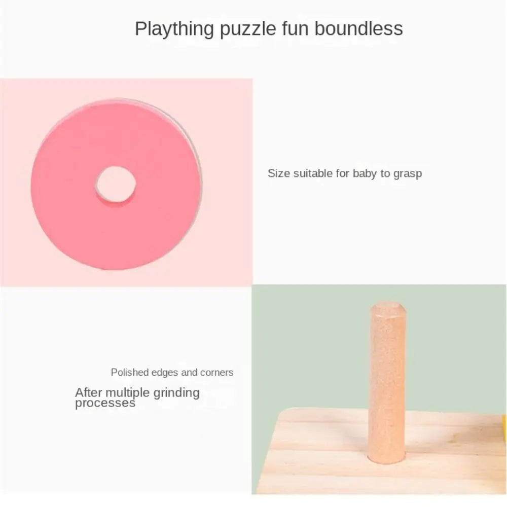 MontessoriNest Baby Sensory Sorting Stacking Wooden Puzzle